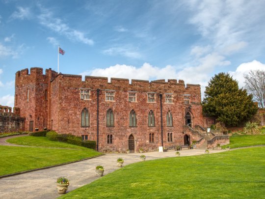 Shrewsbury Castle - wondrous views from a flower-lined fortification Banner