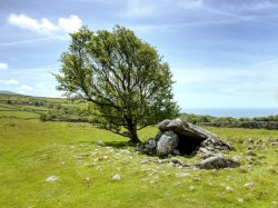 The Afon Ysgethin pub walk to Cors-y-Gedol burial chamber