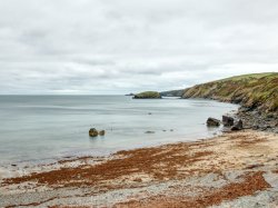 Porth Ysgo - the beach with a waterfall... sometimes