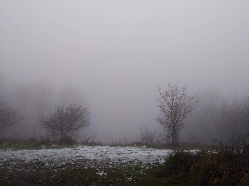 The view of Wales from the Wrekin - completely obscured by cloud