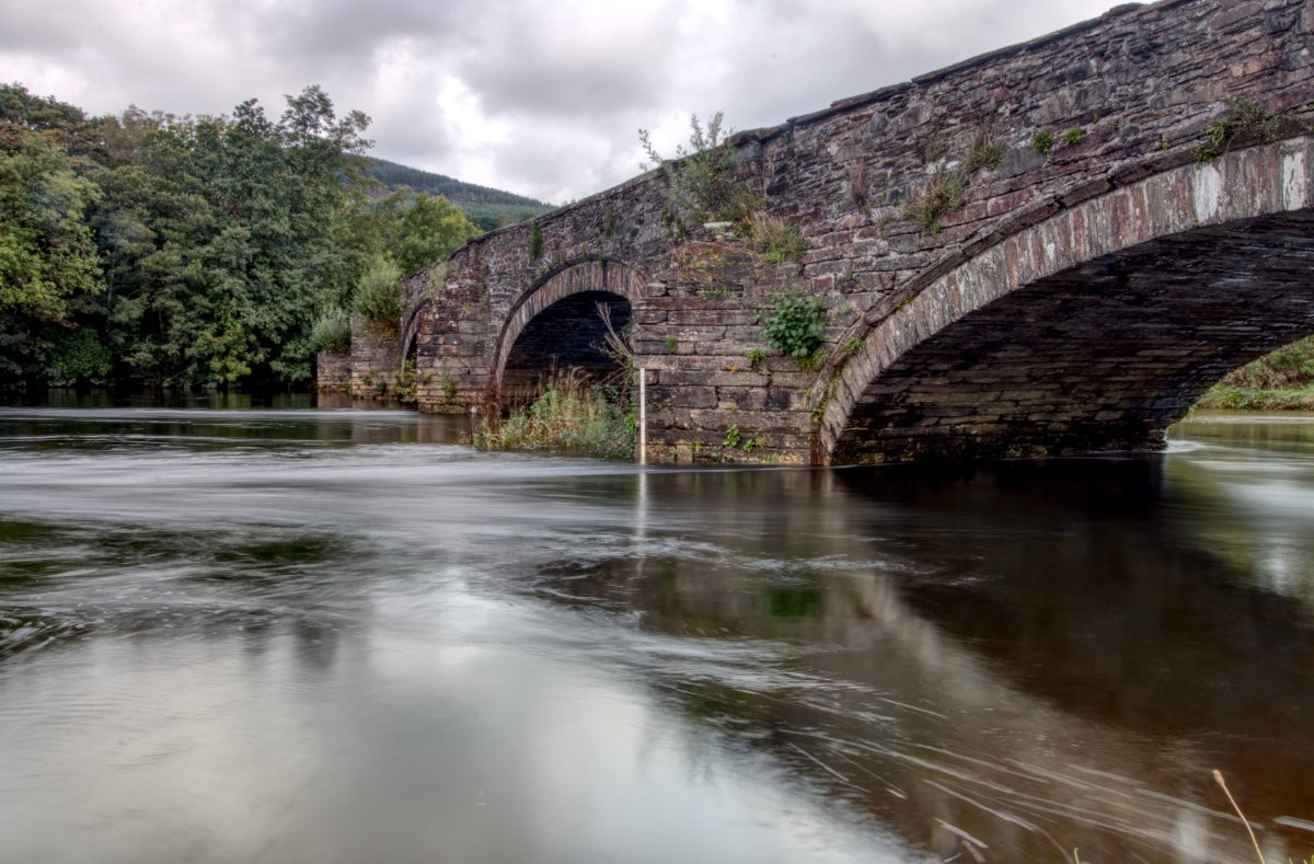 The bridge on a stormy day