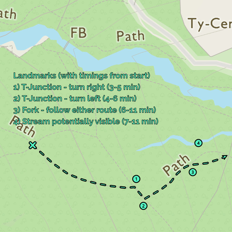 Navigation by landmarks example