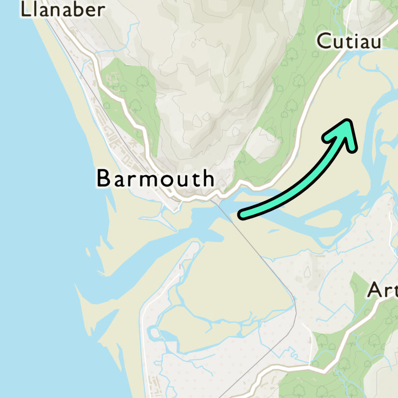 Navigating inland from Barmouth