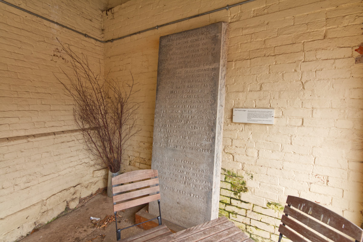 The Vault Ledger - a stone marking the Ferrer family vault