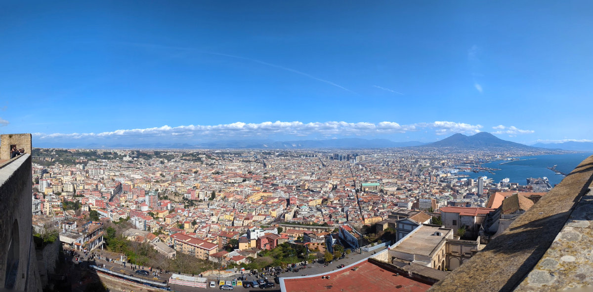 Naples city panorama