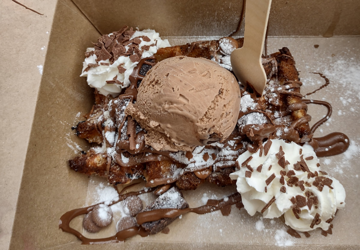 "Death By Chocolate" Belgian Waffle from Chez Sophie