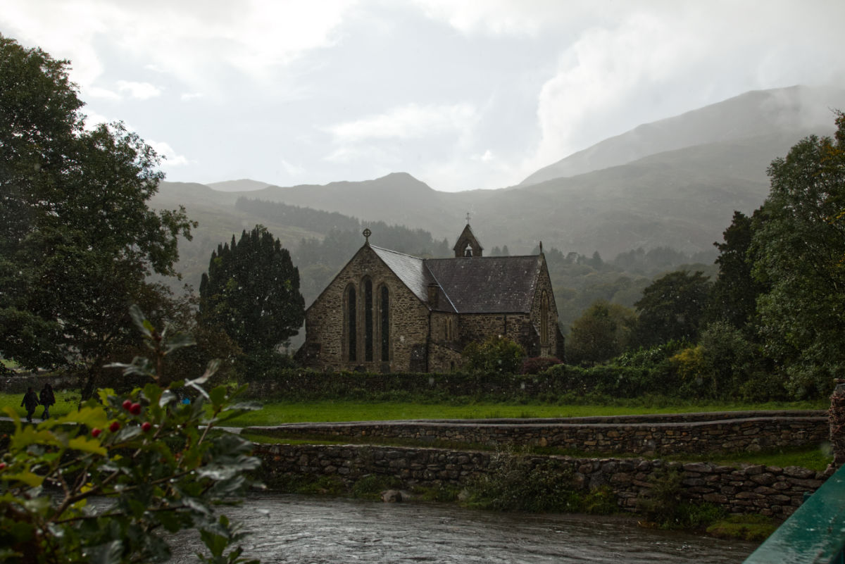 Rain over St Mary's Church