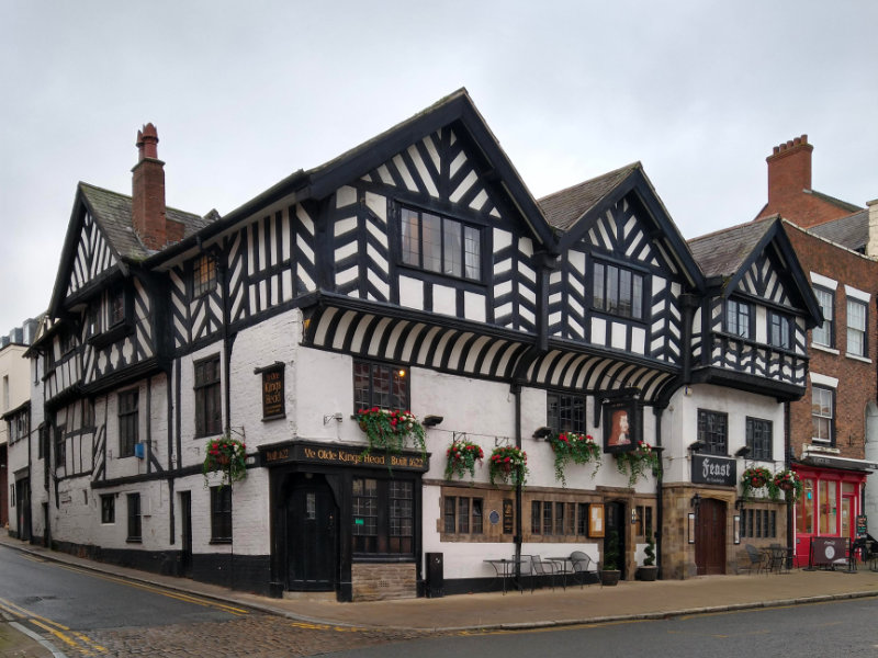Chester Black and White architecture - Ye olde Kings Head