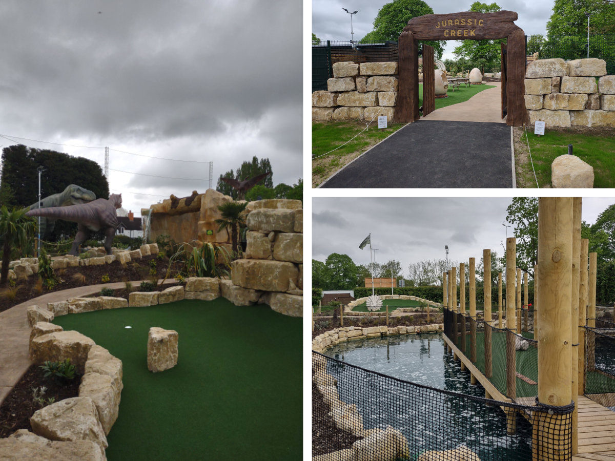 Scenes dotted around the Adventure Golf