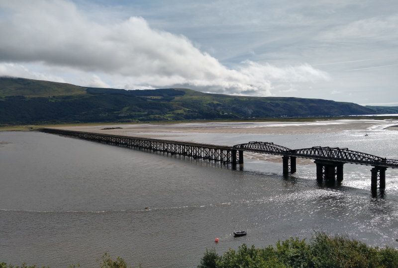 Barmouth bridge from above