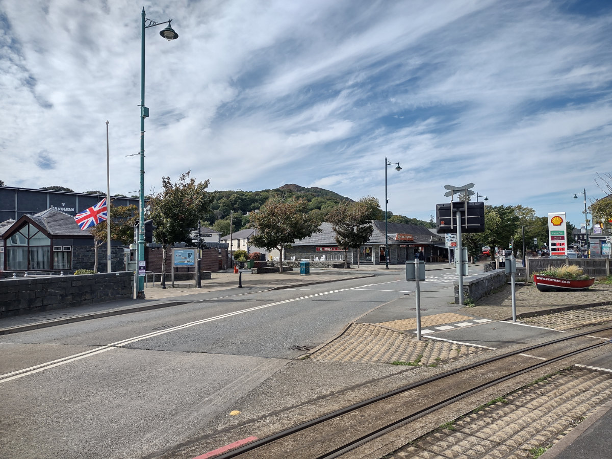 Moel y Gest from Pont Britannia in Porthmadog