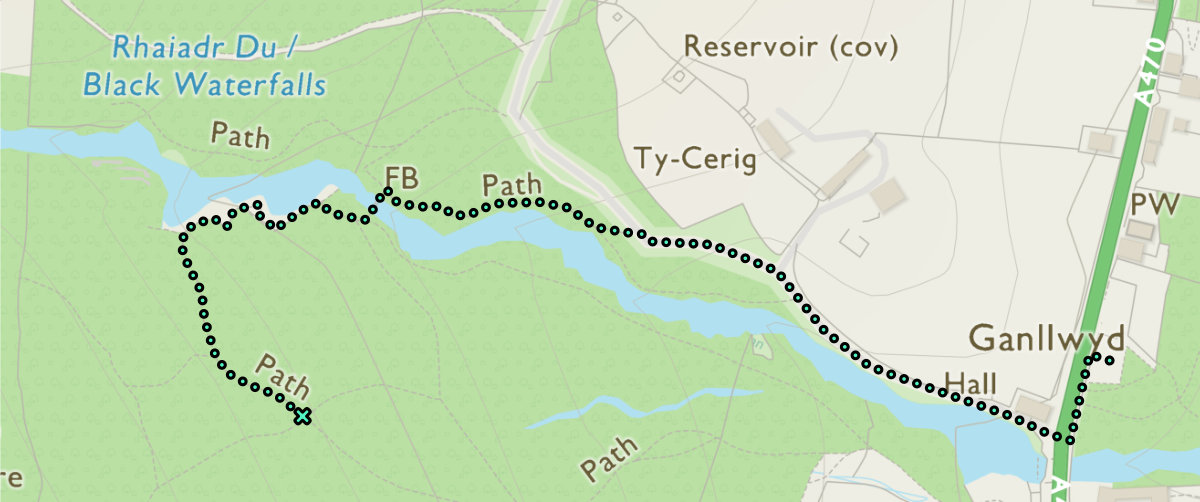 My estimated walking route