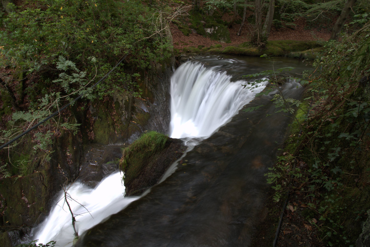 Looking down the falls