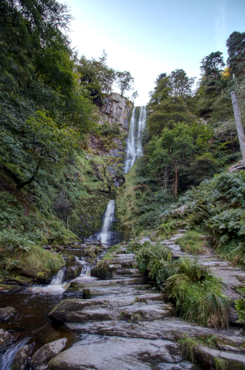 The view of the falls from near the bridge