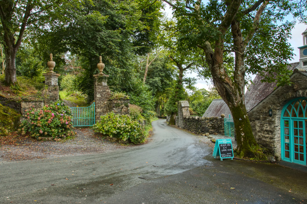 Crossing to the woodland section of the grounds