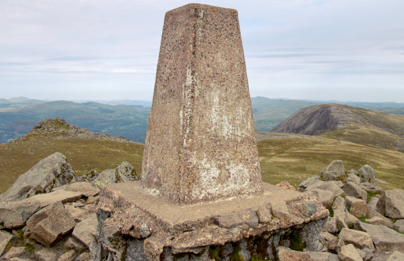The trig point at the top