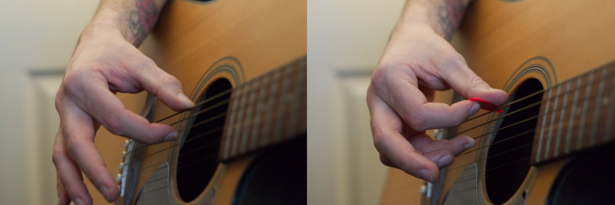 Two examples of fingerpicking