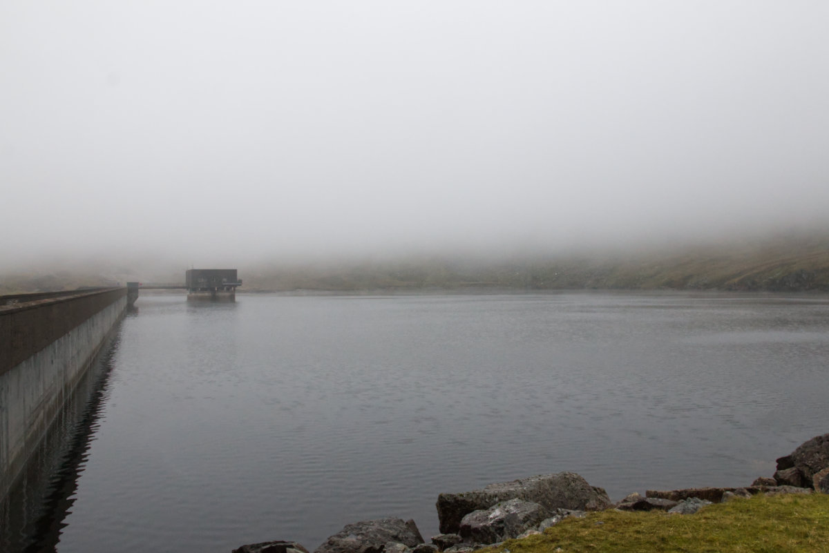 A cloudy view at the top