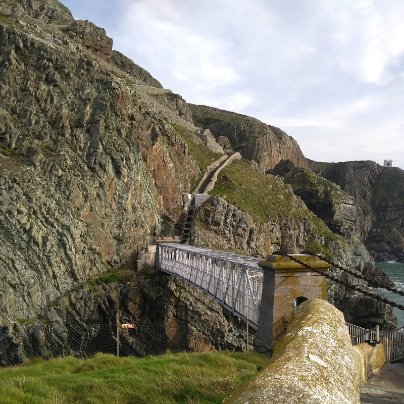 A closeup of the bridge