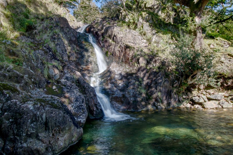 A sunny day at the waterfall