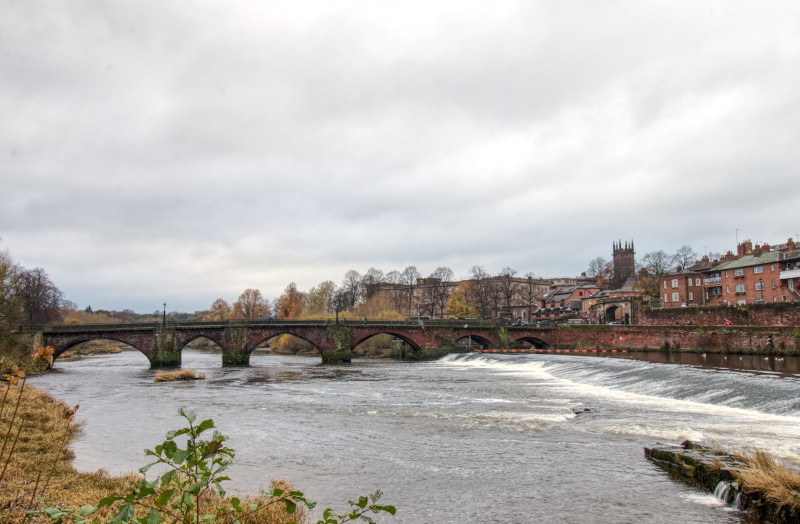 Old Dee bridge and weir